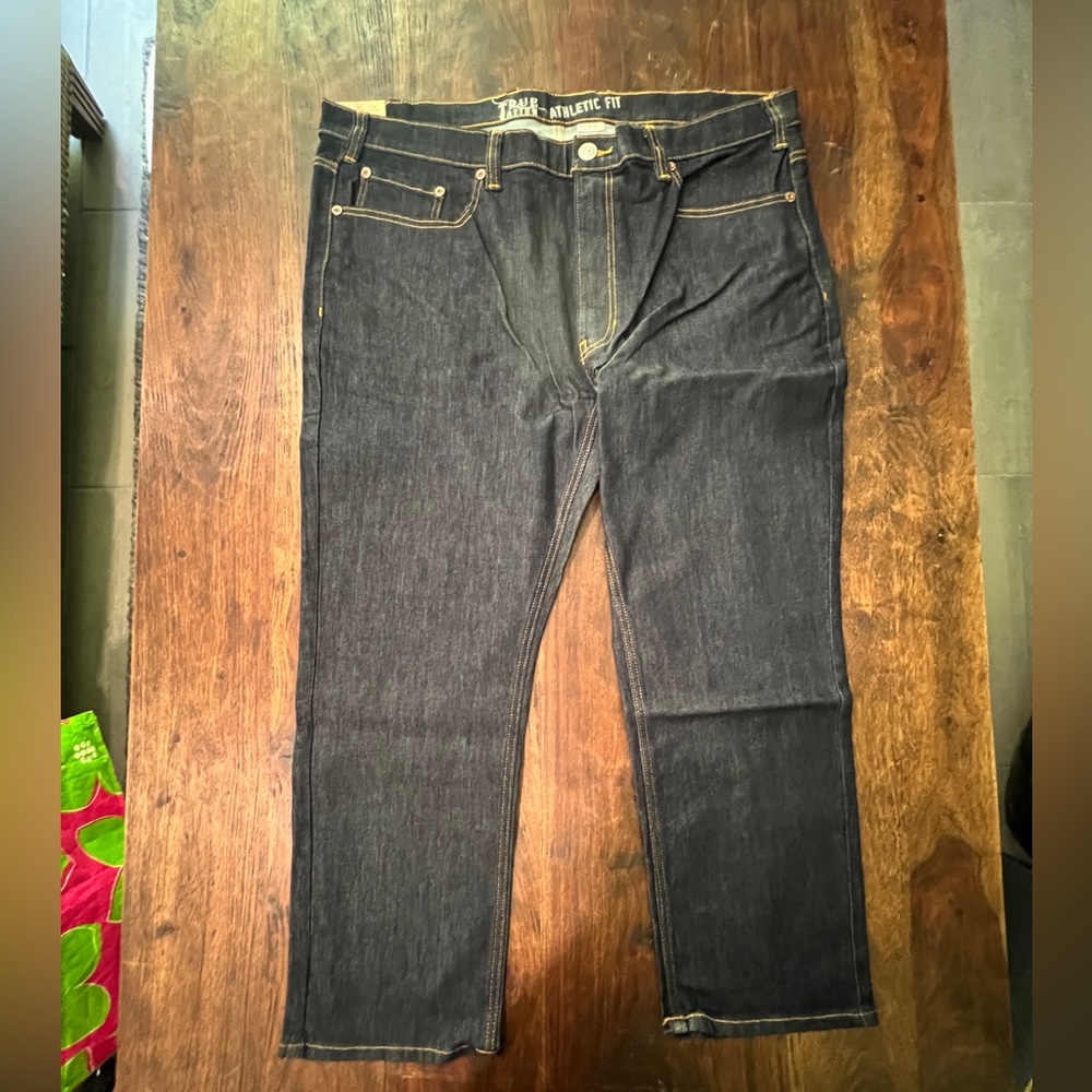 NEW True Nation Men's Relaxed Fit Jeans - Dark Blue
